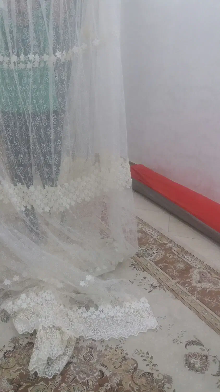 ۶متر پرده نو اصلا استفاده نشوده|پرده، رانر، رومیزی|ملایر, |دیوار