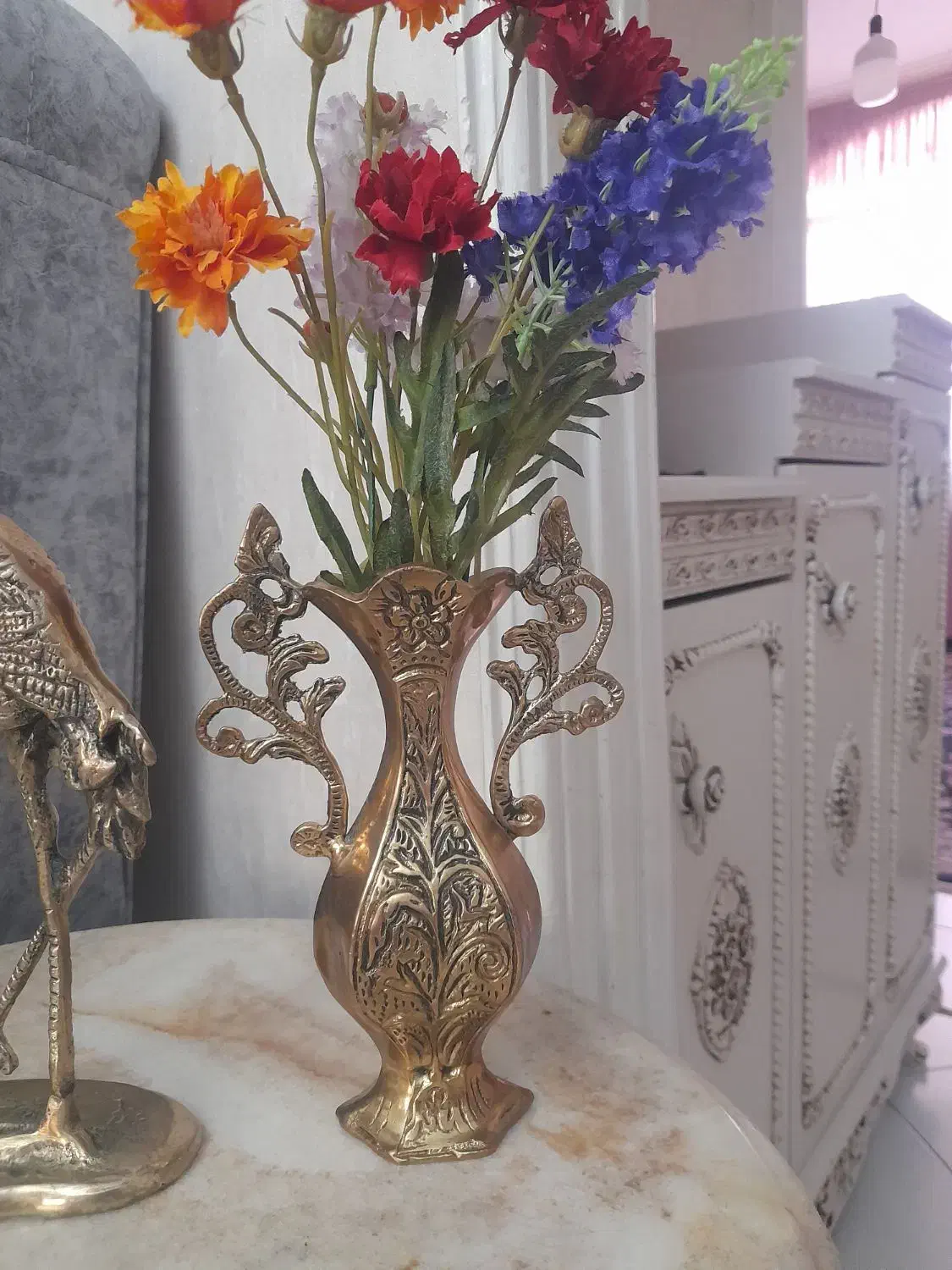 قو و گلدان برنز|مجسمه، تندیس، ماکت|اندیشه, شهرک کوثر|دیوار