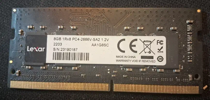 رم ۸گیگ لپ تاپ DDR4 Lexar سالم به شرط|قطعات و لوازم جانبی رایانه|پردیس, فاز ۲|دیوار