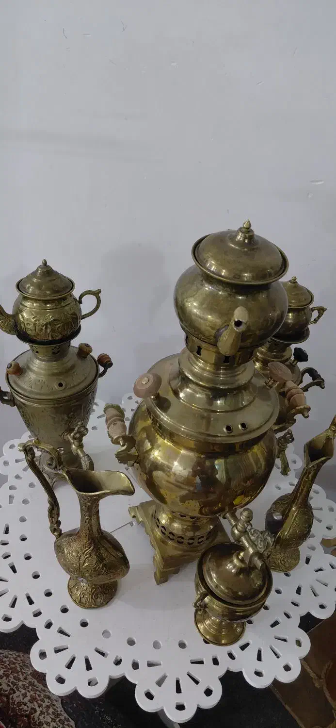 سماور ذغالی بزرگ وکوچک|سماور، چای‌ساز، قهوه‌ساز|یزد, |دیوار