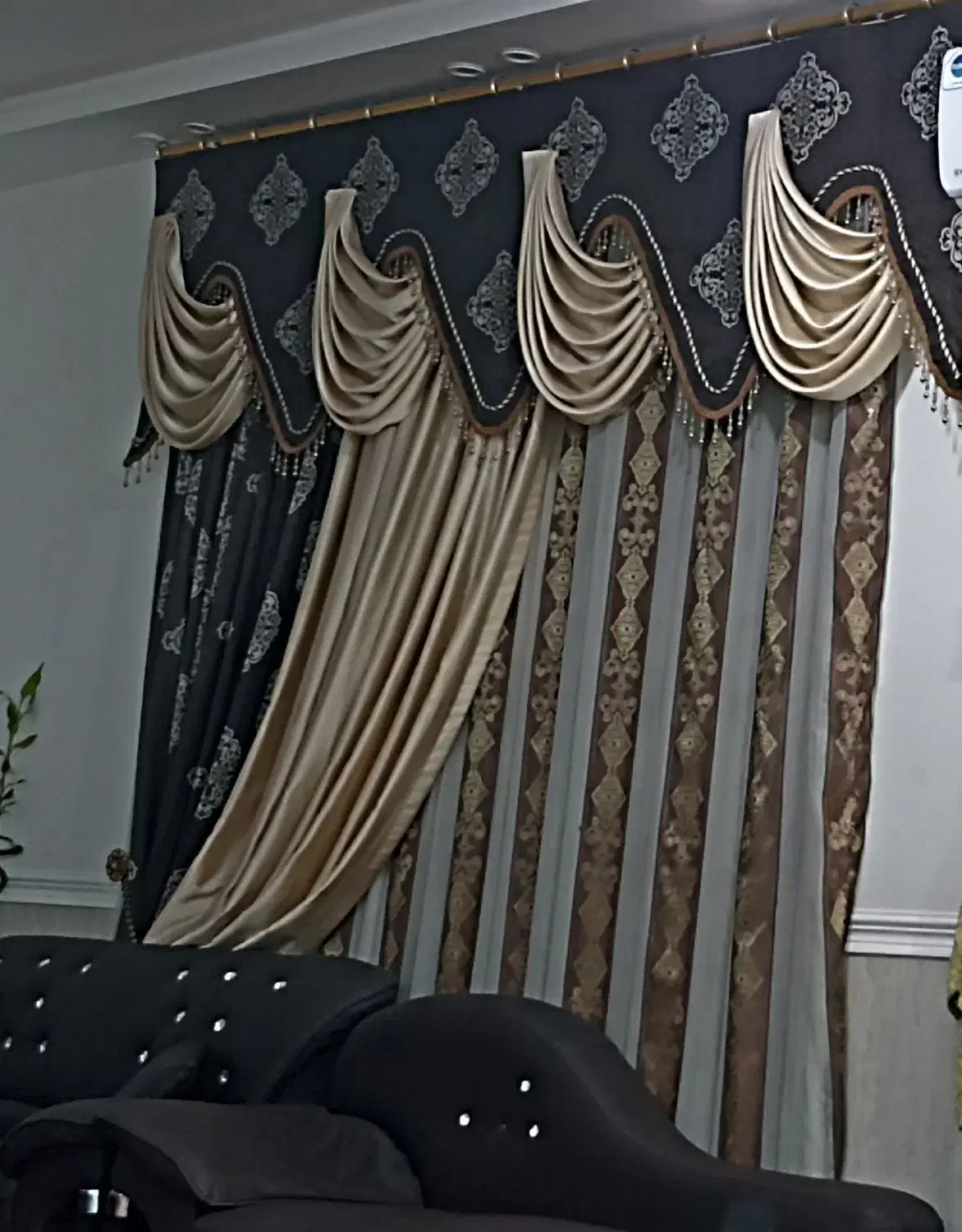 پرده پنجره|پرده، رانر، رومیزی|بندر گناوه, |دیوار