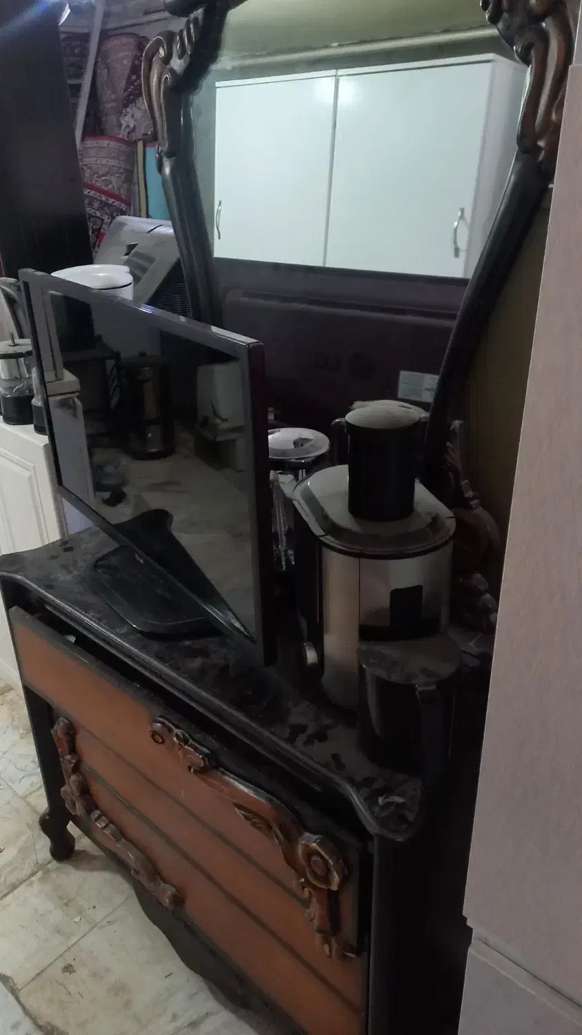 دراور با اینه وکتابخانه|جاکفشی، کمد، دراور|الوند, |دیوار