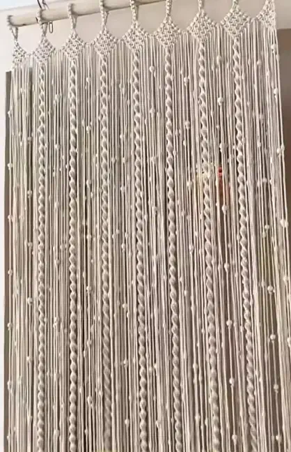 پرده دستبافت مکرومه|پرده، رانر، رومیزی|اردبیل, |دیوار