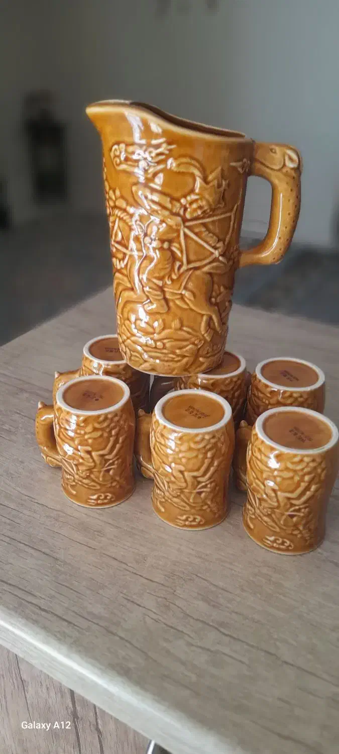 دودست پارچ ولیوان دکوری اصلا استفاده نشده|کلکسیون اشیاء عتیقه|رودهن, |دیوار