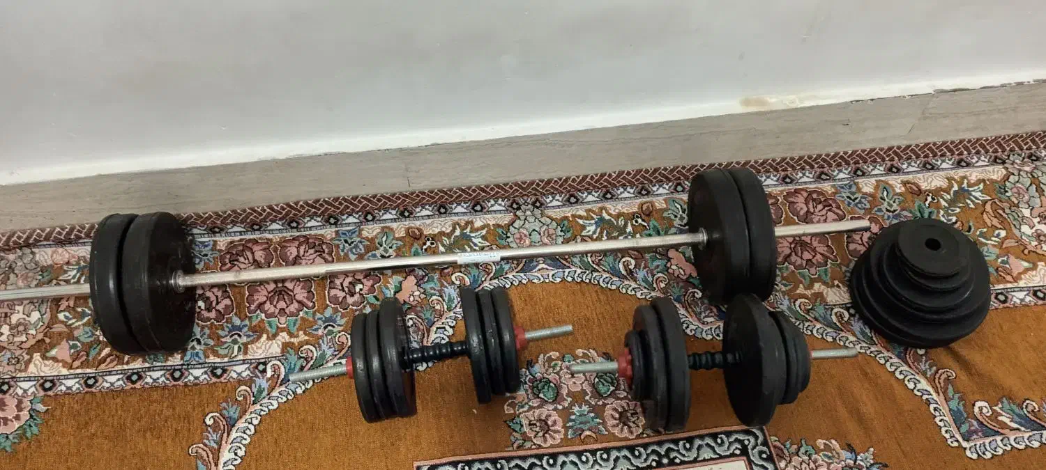فروش دمبل و هالتر متغیر ۵۰ کیلویی|تجهیزات ورزشی|عسلویه, |دیوار
