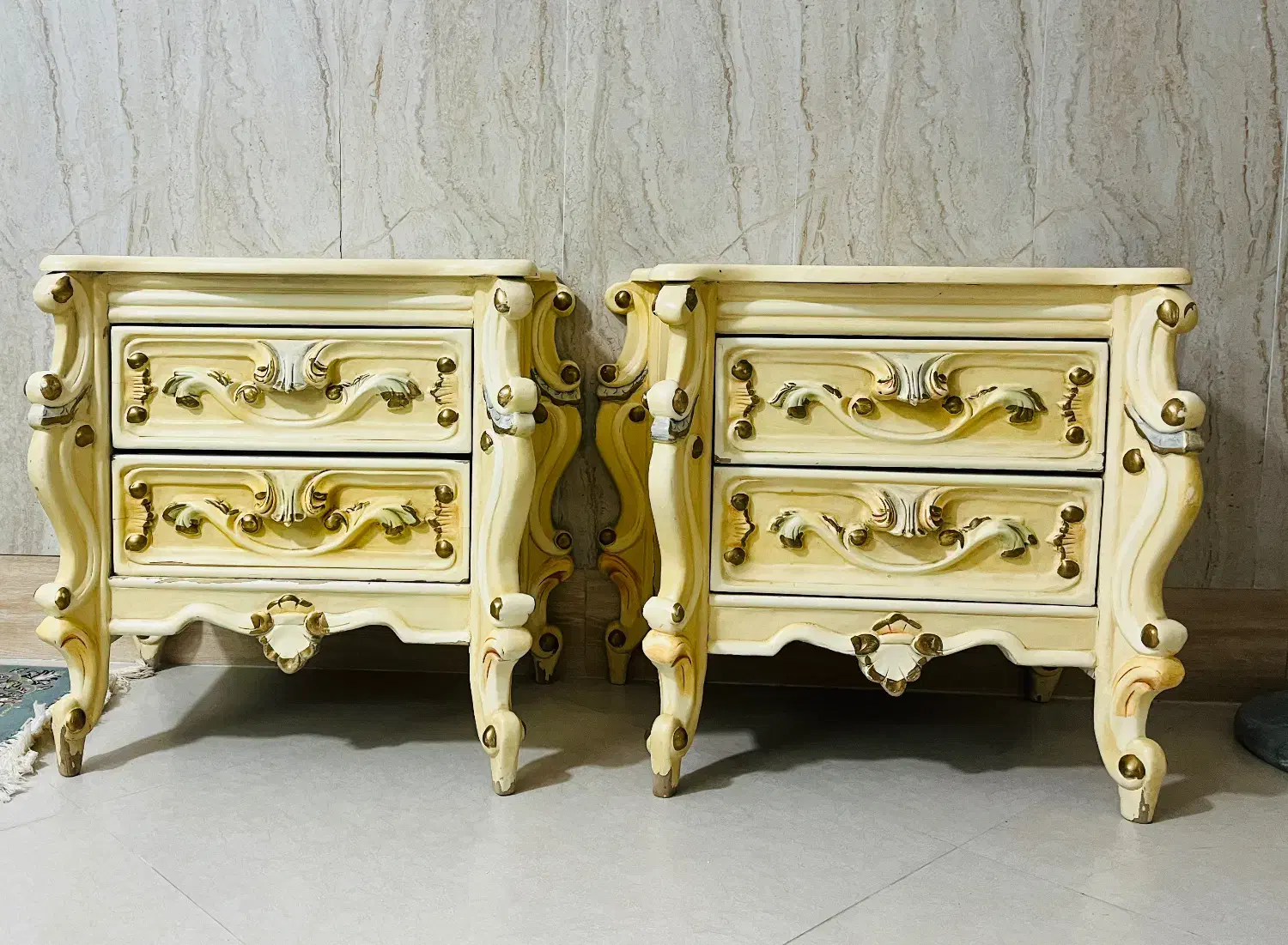 دو عدد پاتختی چوب راش توافقی|تخت و سرویس خواب|نهاوند, |دیوار