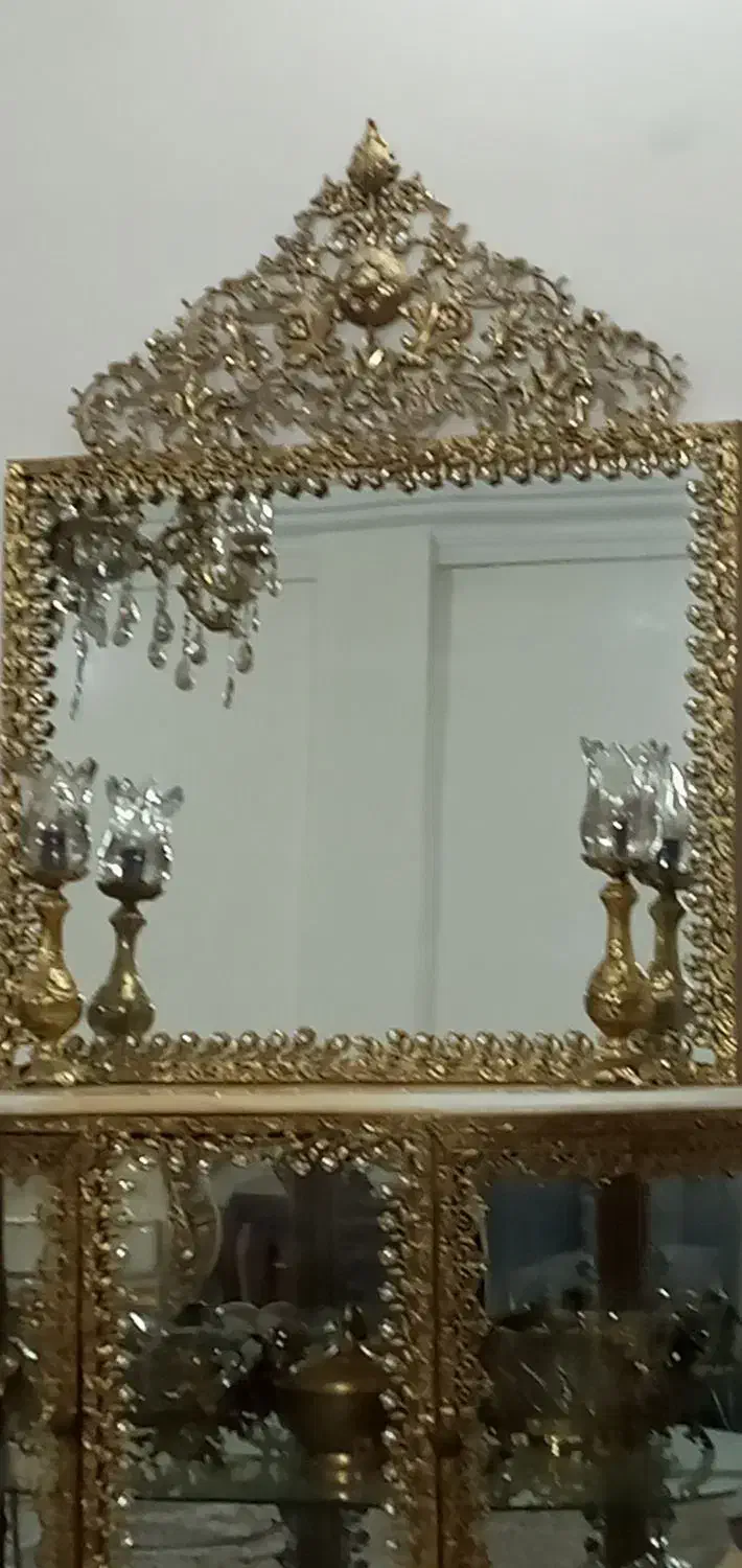 اینه کنسول برنجی|بوفه، ویترین، کنسول|مشهد, سمزقند|دیوار