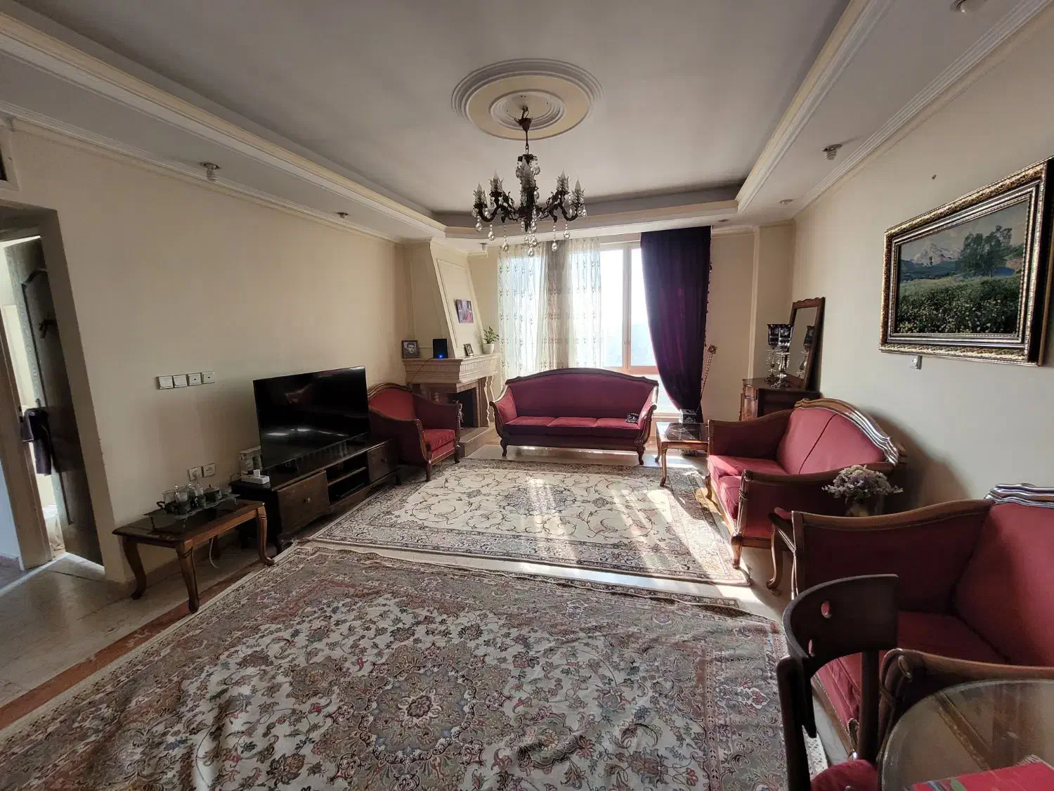 ۷۸ متر دوخواب فول،سالن پرده خور