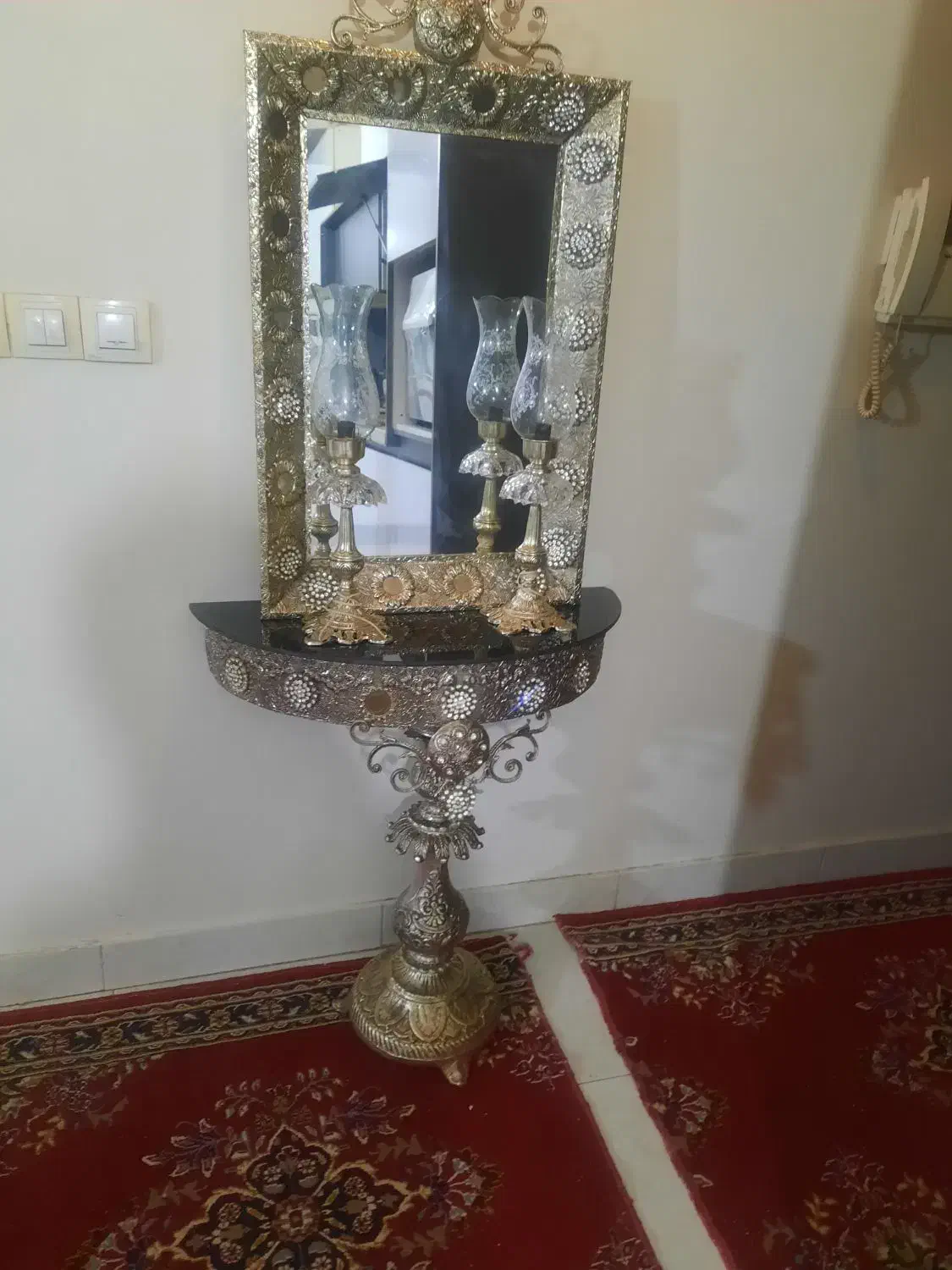 آینه و شمعدون جنس برنج|آینه|کرج, شهرک آسمان|دیوار