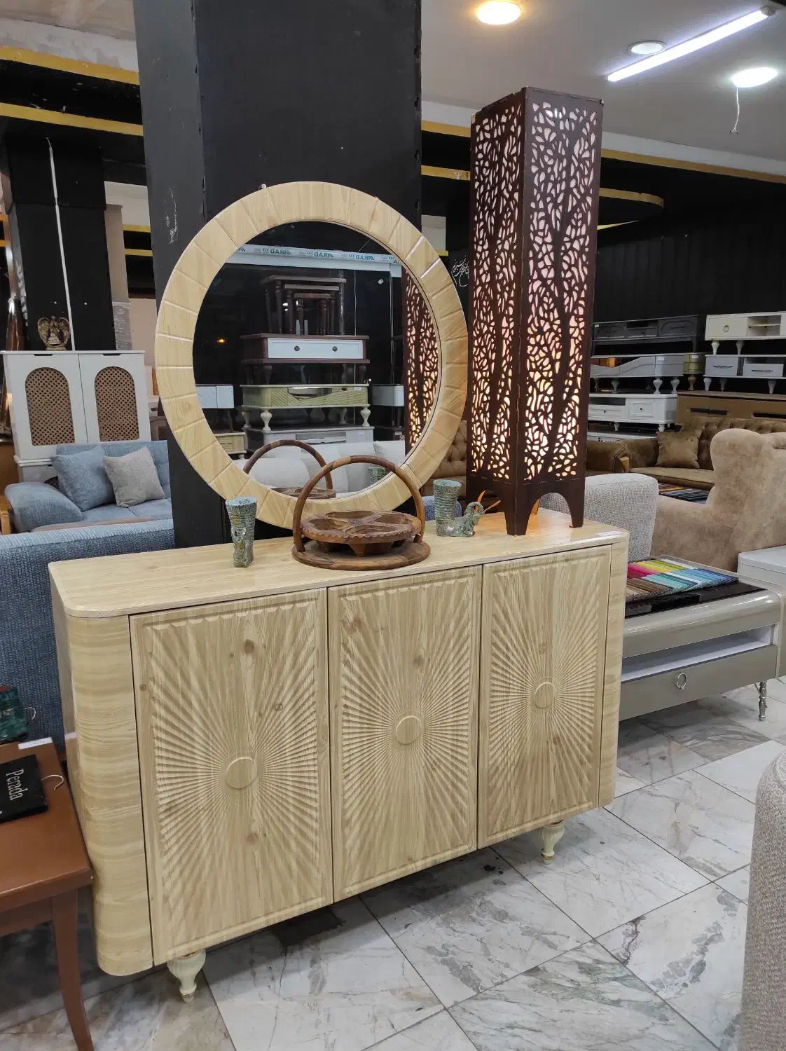 آینه کنسول مبلمان شمس|بوفه، ویترین، کنسول|قشم, |دیوار