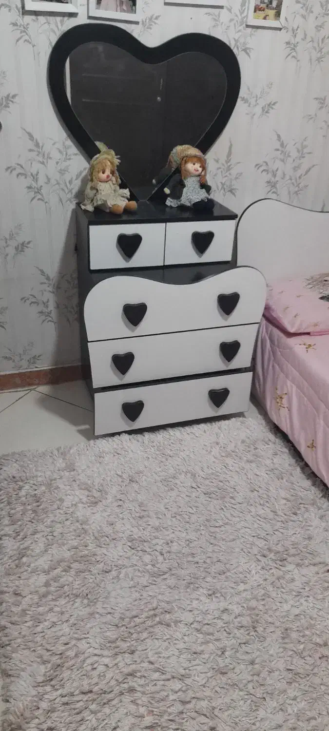 سرویس خواب کودک نوجوان سالم ۴تیکه به همراه تشک|تخت و سرویس خواب|تهران, خزانه|دیوار