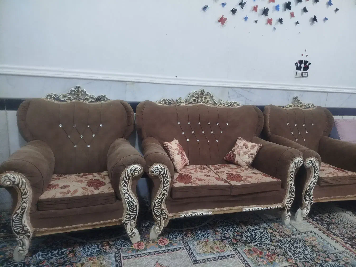 مبل 7 نفره سالم|مبلمان خانگی و میز عسلی|زاهدان, |دیوار