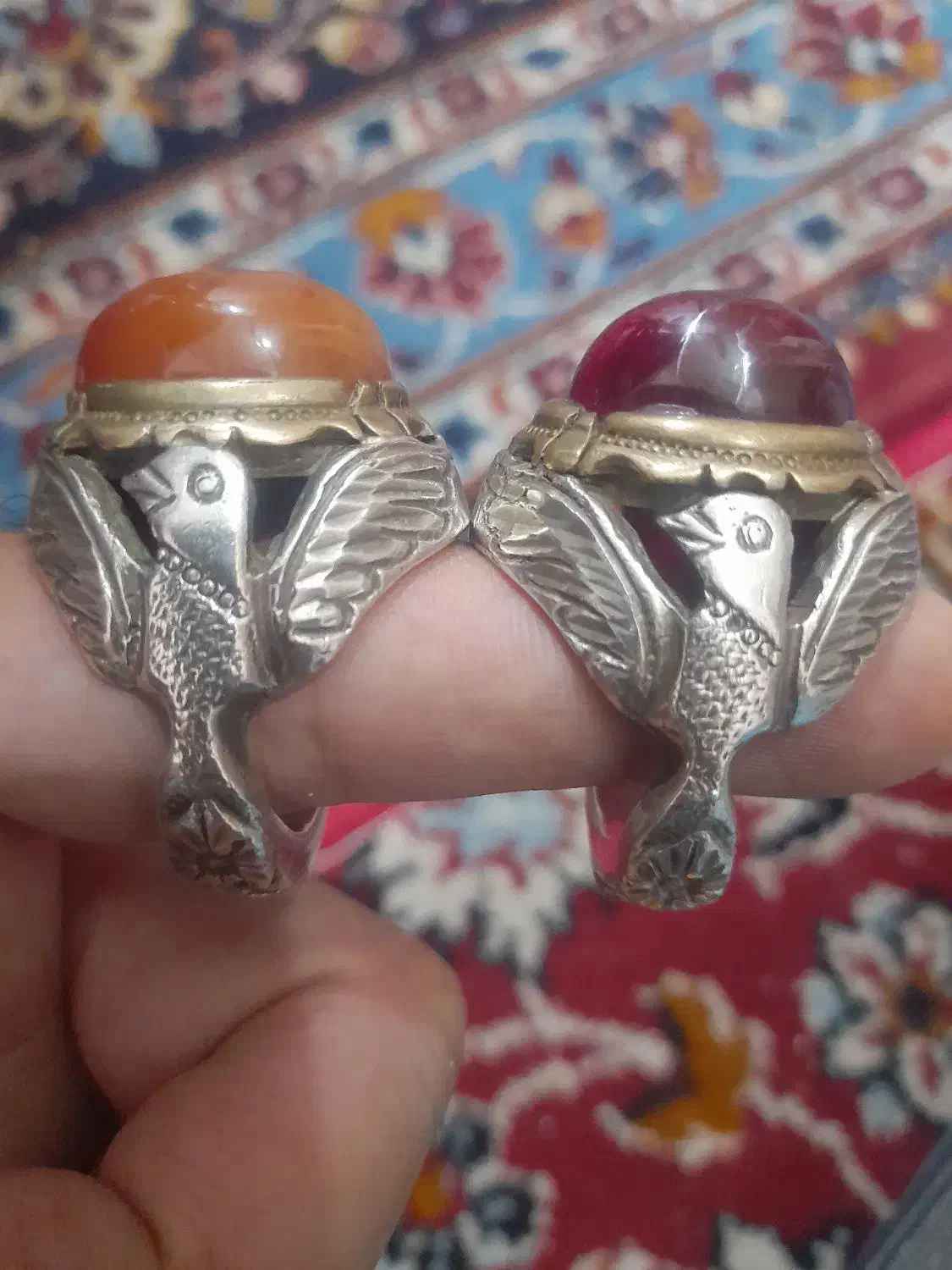 انگشترهای نقره تک و دستساز،سنگین(غول پیکر)|جواهرات|اهواز, زندوکیلی|دیوار