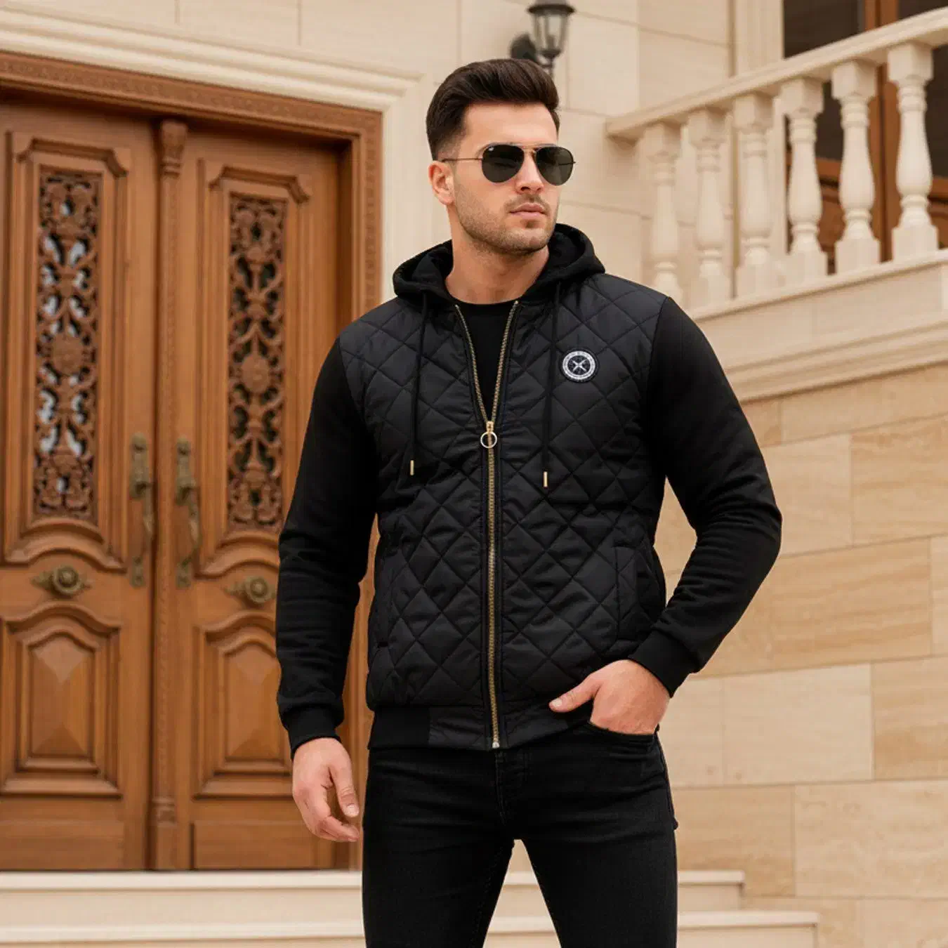 کاپشن کلاه دار مردانه پاییزه مشکی Eric مدل 1952|لباس|رشت, پیرسرا|دیوار