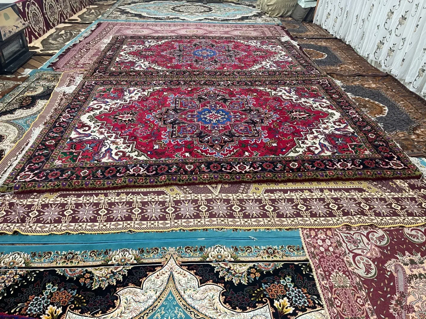 فرش6متری نقشه تاجری اصل هریس|فرش|خواجه, |دیوار