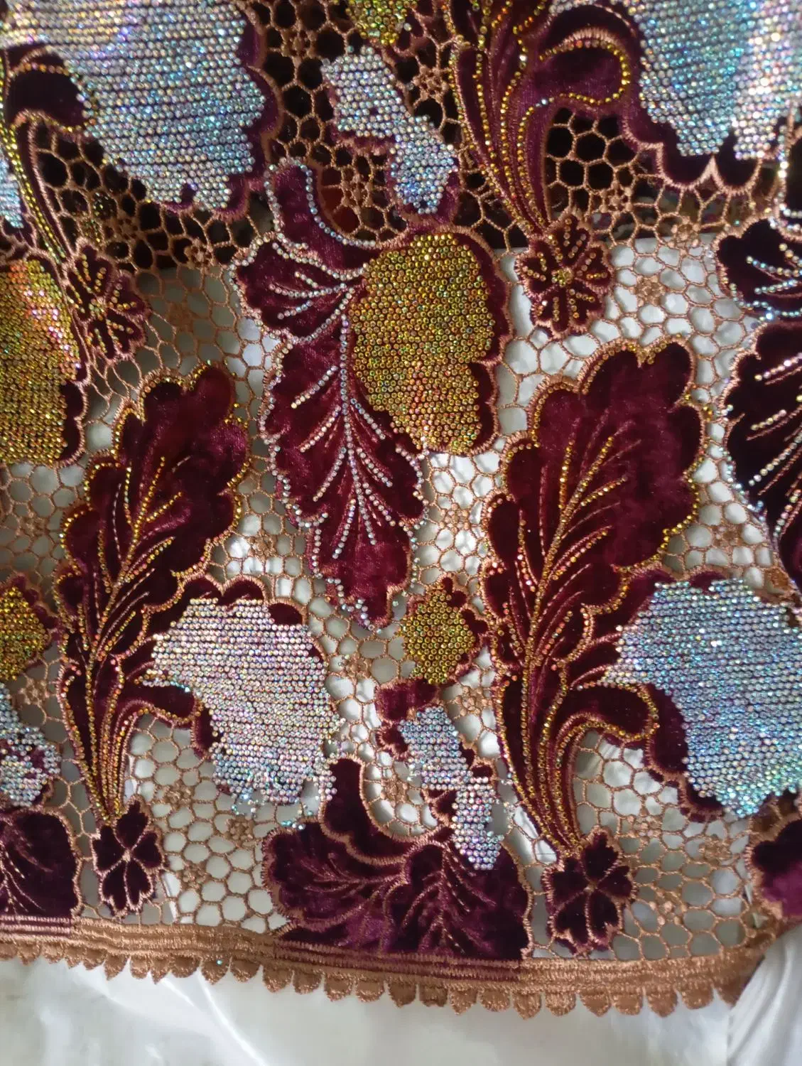 پارچه گیپور گل مخمل|لباس|زاهدان, |دیوار