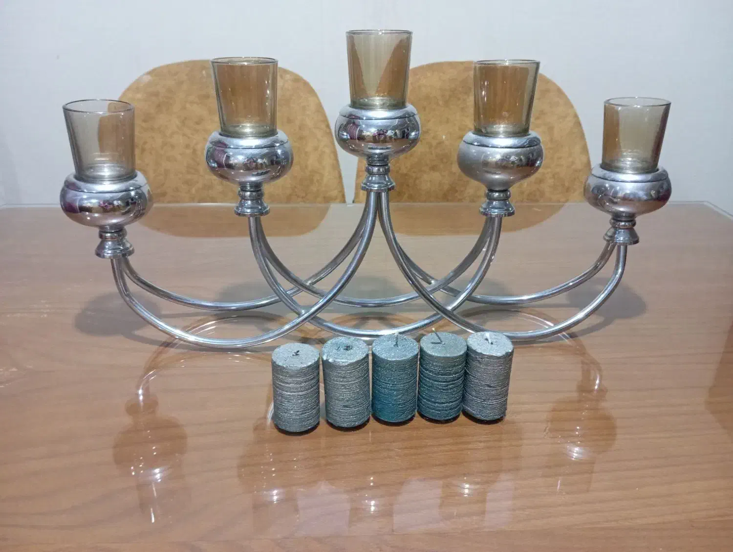 جا شمعدونی با شمع|صنایع دستی و سایر لوازم تزئینی|کیش, |دیوار