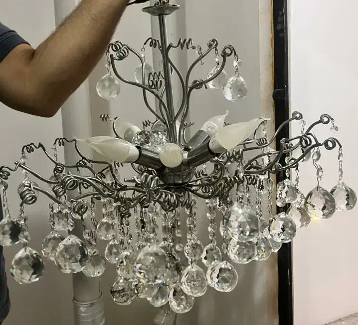 لوستر کریستالی|لوستر و چراغ آویز|رشت, کوی مهر|دیوار