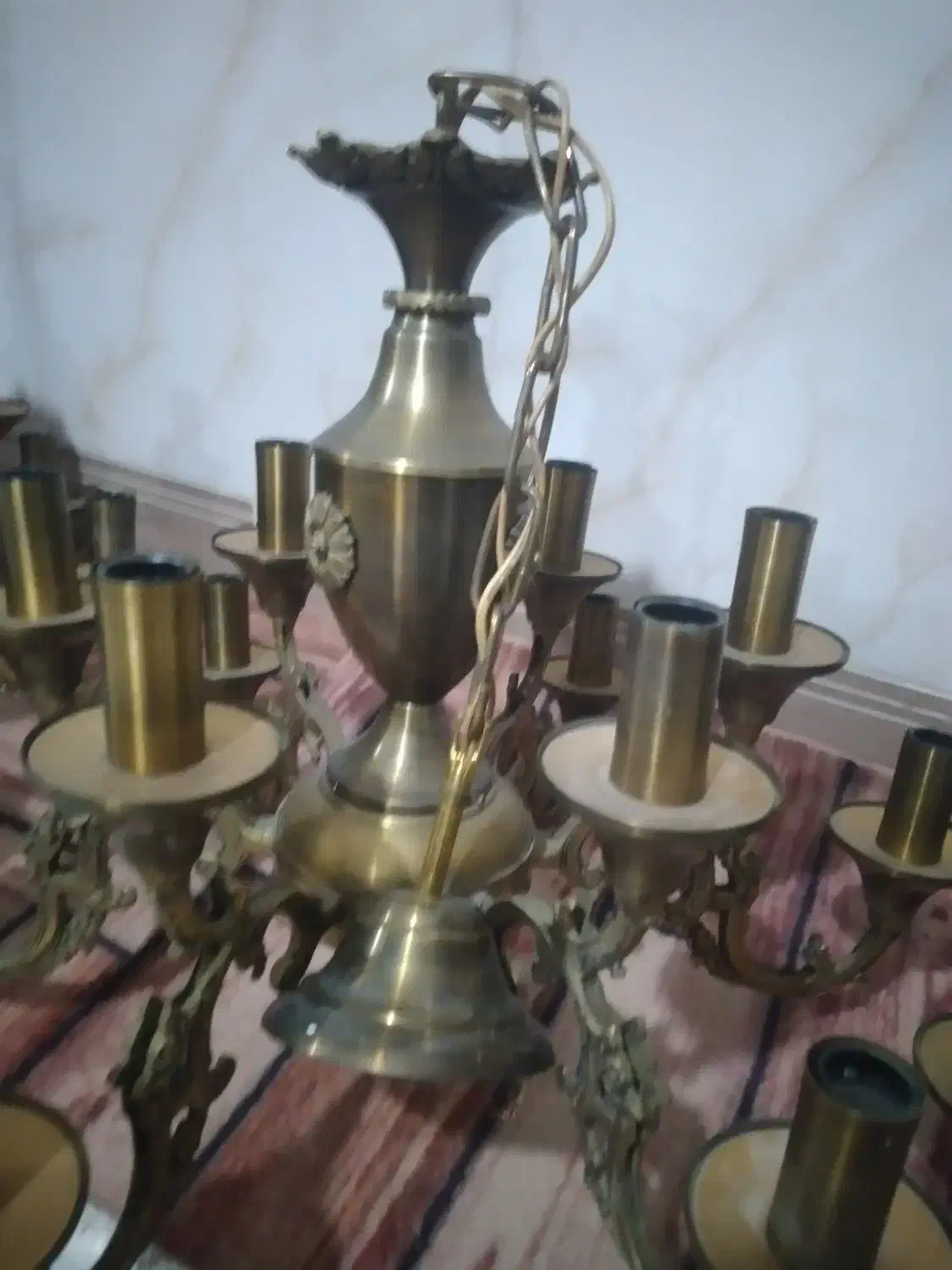 لوستر برنزی|لوستر و چراغ آویز|همدان, |دیوار