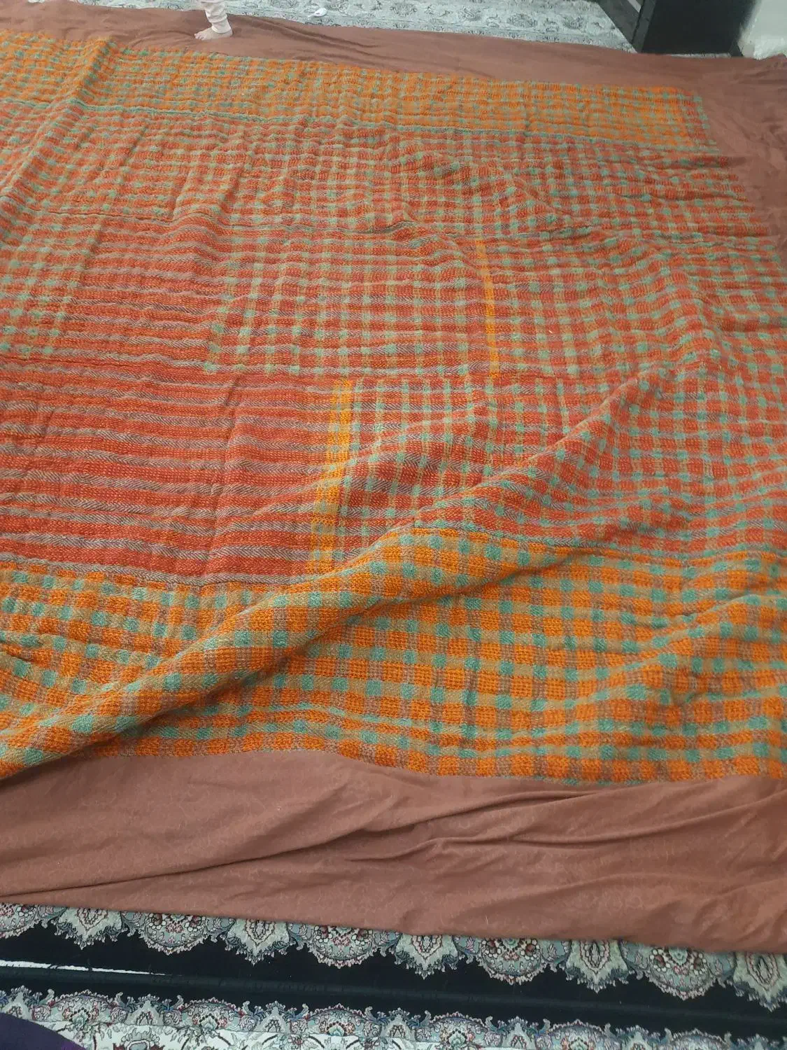 لحاف کرسی قدیمی باملافه|رختخواب، بالش، پتو|محمدیه-قزوین, |دیوار