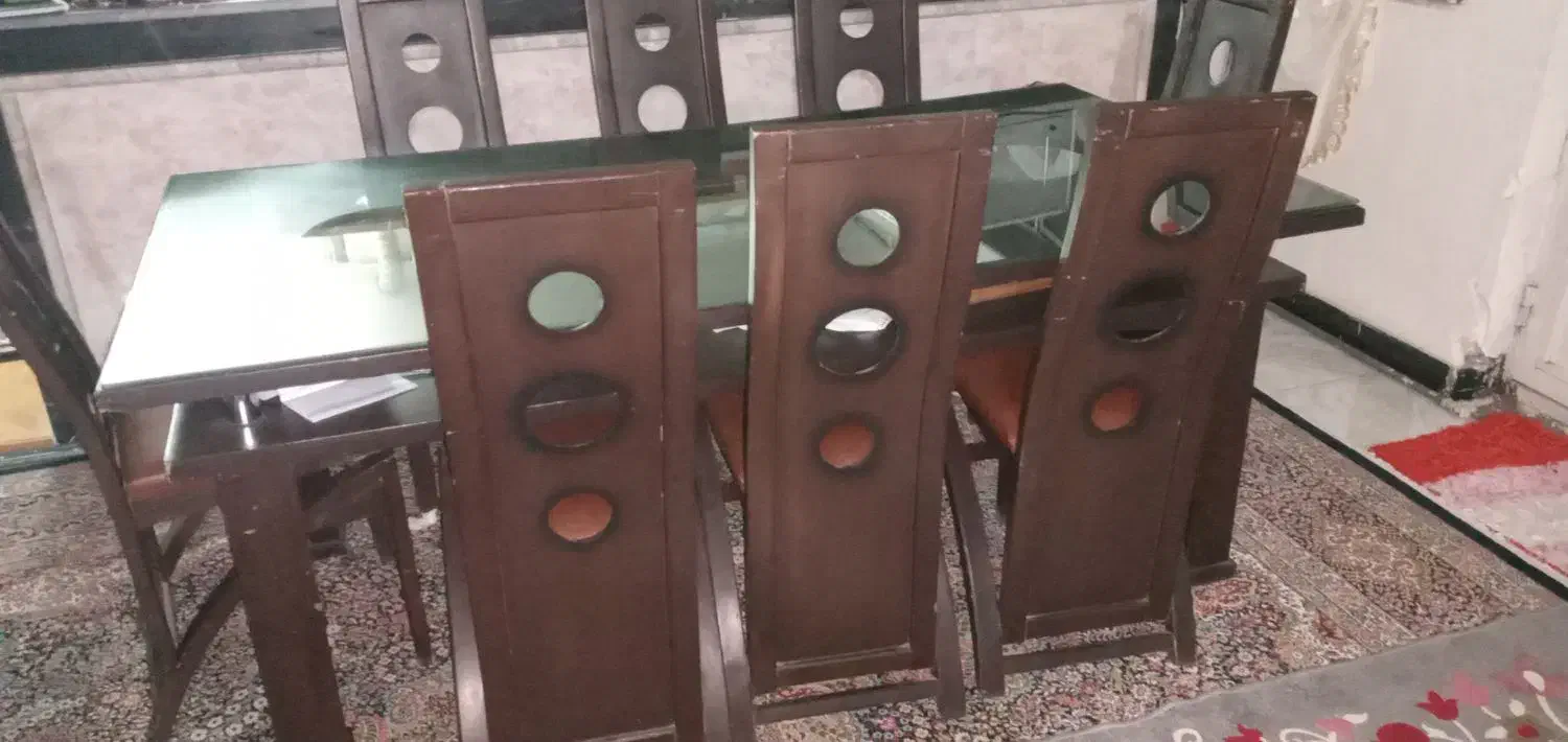 میز نهار خوری هشت نفره|میز و صندلی غذاخوری|اسلامآباد غرب, |دیوار