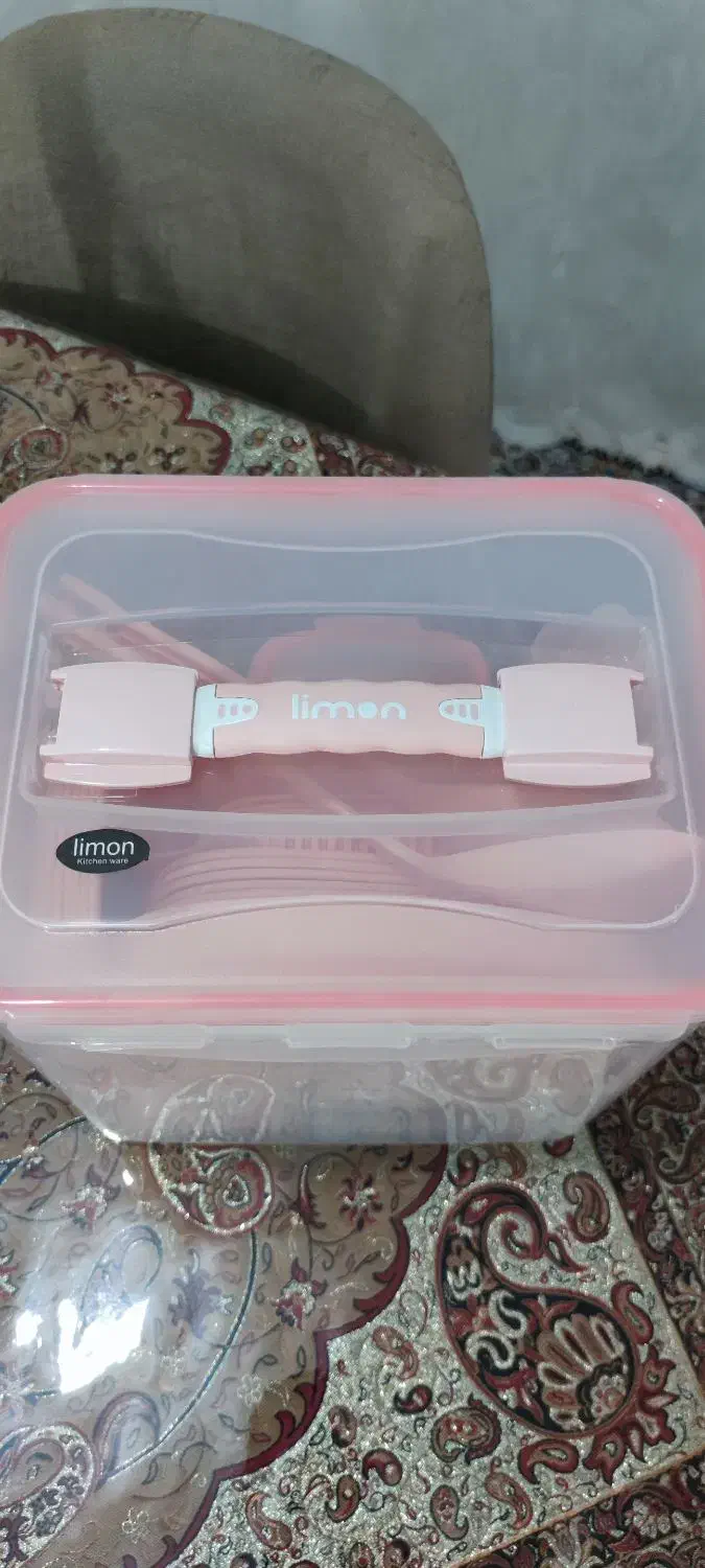 ظروف سفری برند لیمون ۶ نفره ۶۰ پارچه|ظروف نگهدارنده، پلاستیکی، یک‌بارمصرف|کرمان, |دیوار