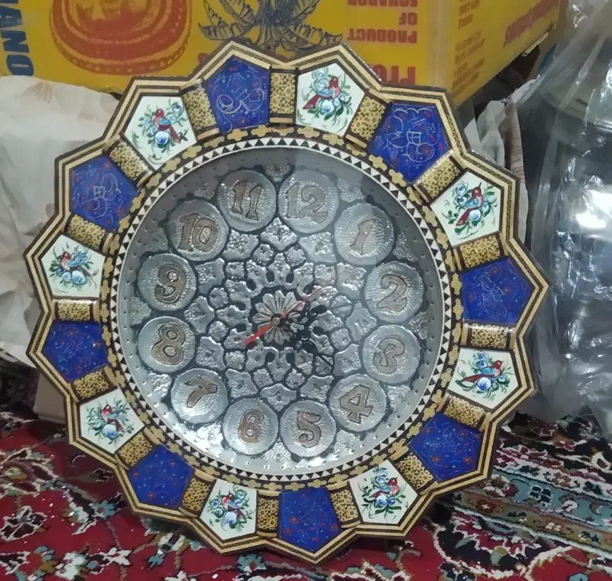ساعت میناکاری وقلم زنی|ساعت دیواری و تزئینی|زنجان, |دیوار