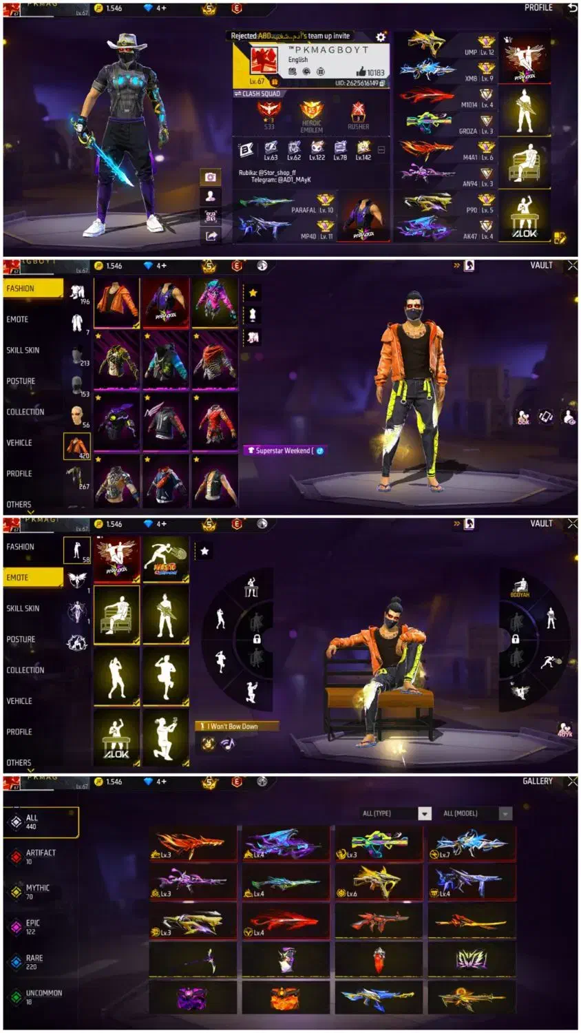 اکانت فری فایر|کنسول، بازی ویدئویی و آنلاین|عقدا, |دیوار