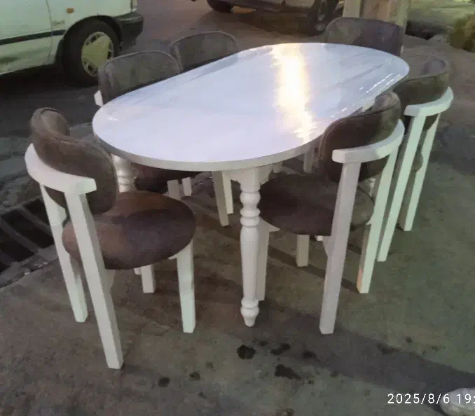 نهارخوری 6نفره کمجا میز بیضی|میز و صندلی غذاخوری|اراک, |دیوار