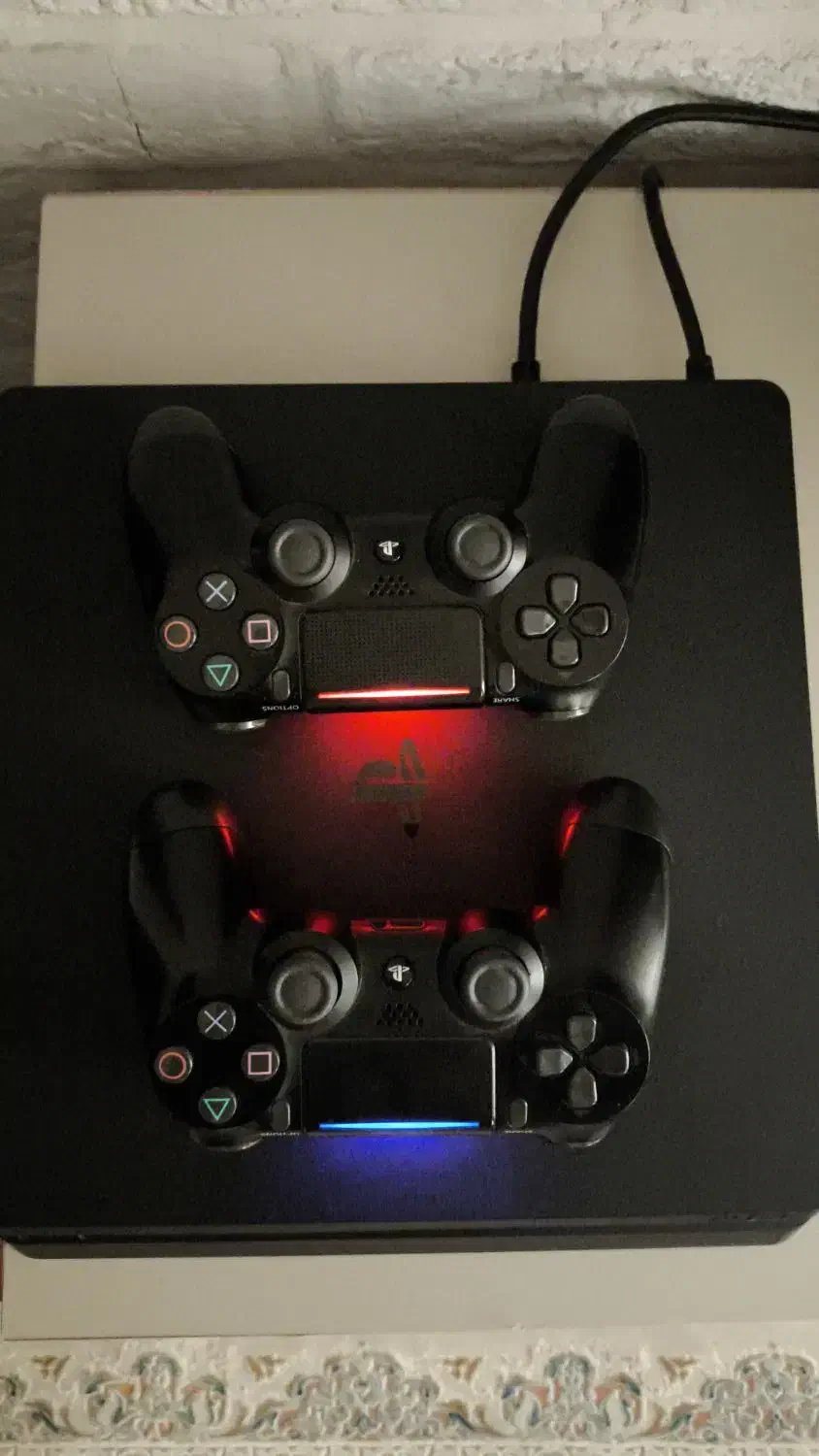 فروش ps4 slim 500GB دو دسته|کنسول، بازی ویدئویی و آنلاین|جم, |دیوار