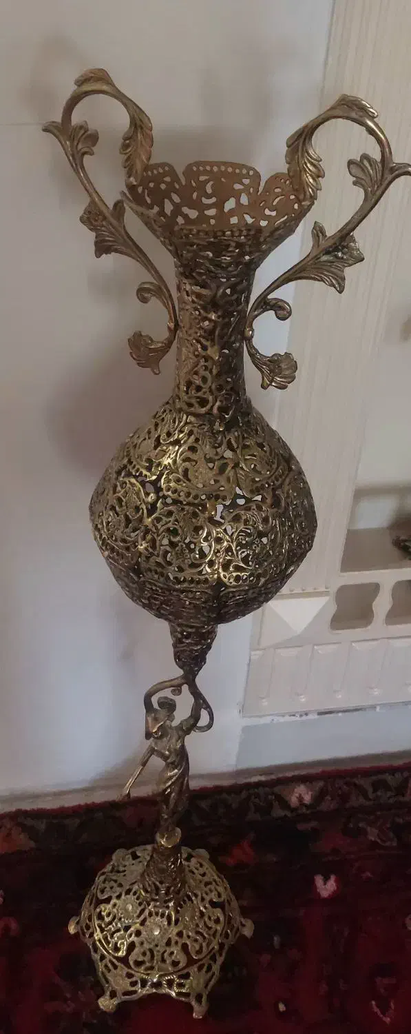 گلدان برنز و میوه خوری چینی برنز|صنایع دستی و سایر لوازم تزئینی|میانه, |دیوار