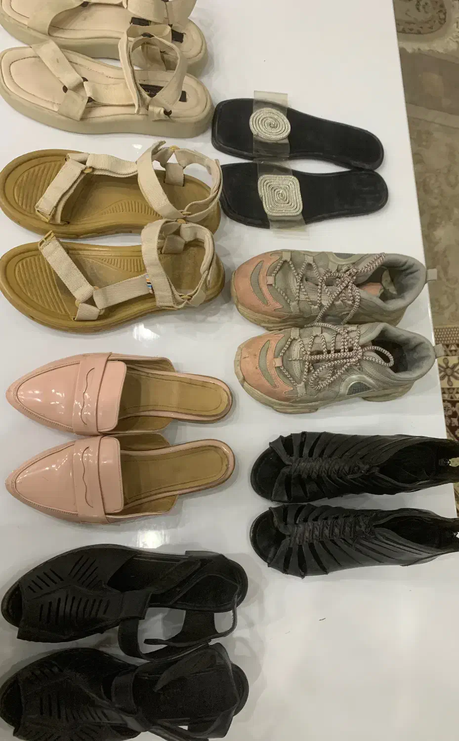 ۷جفت کفش زنانه درحدنوسایز۳۸و۳۹ دانه۱۲۰هزار|کیف، کفش، کمربند|جوانرود, |دیوار
