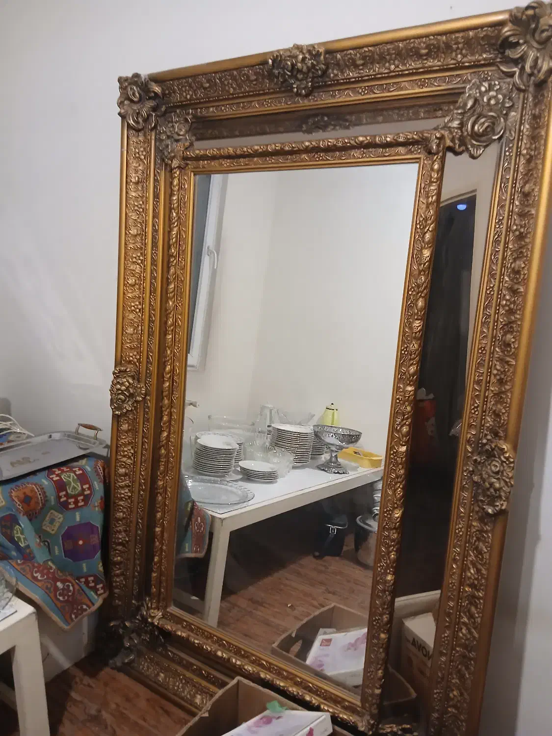 آینه قدی منبت کاری نو|آینه|تهران, فلسطین (میدان انقلاب)|دیوار