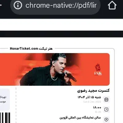 بیلیط کنسرت مجید رضوی|بلیت کنسرت|دشتابی, |دیوار