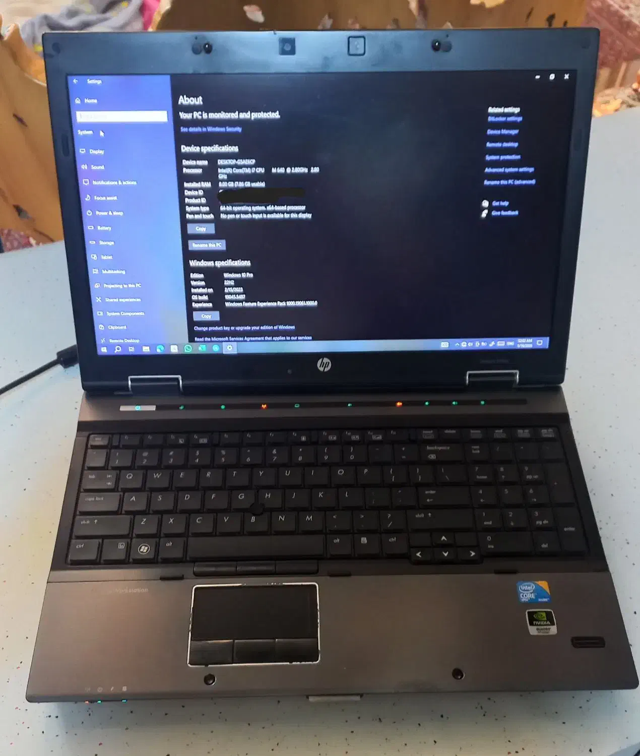 لپتاپ HP Elitebook 8540w|رایانه همراه|پرند, فاز ۴|دیوار