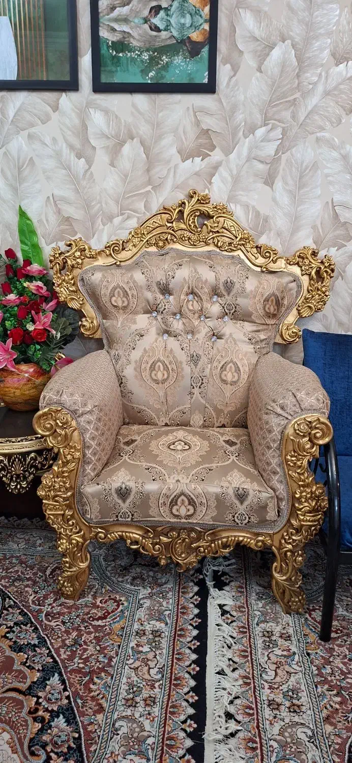 مبل سلطنتی ( ۱۰ نفره)|مبلمان خانگی و میز عسلی|مشهد, حجاب (شهرک غرب)|دیوار