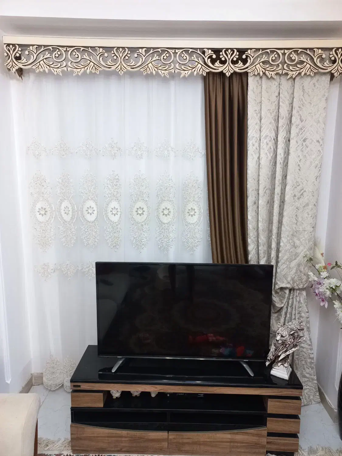 پرده پذیرایی نصف قیمت|پرده، رانر، رومیزی|تنکابن, |دیوار