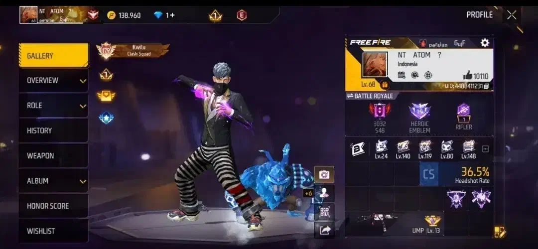 اکانت فری فایر فقط نقد|کنسول، بازی ویدئویی و آنلاین|هشتگرد, تهران دشت|دیوار