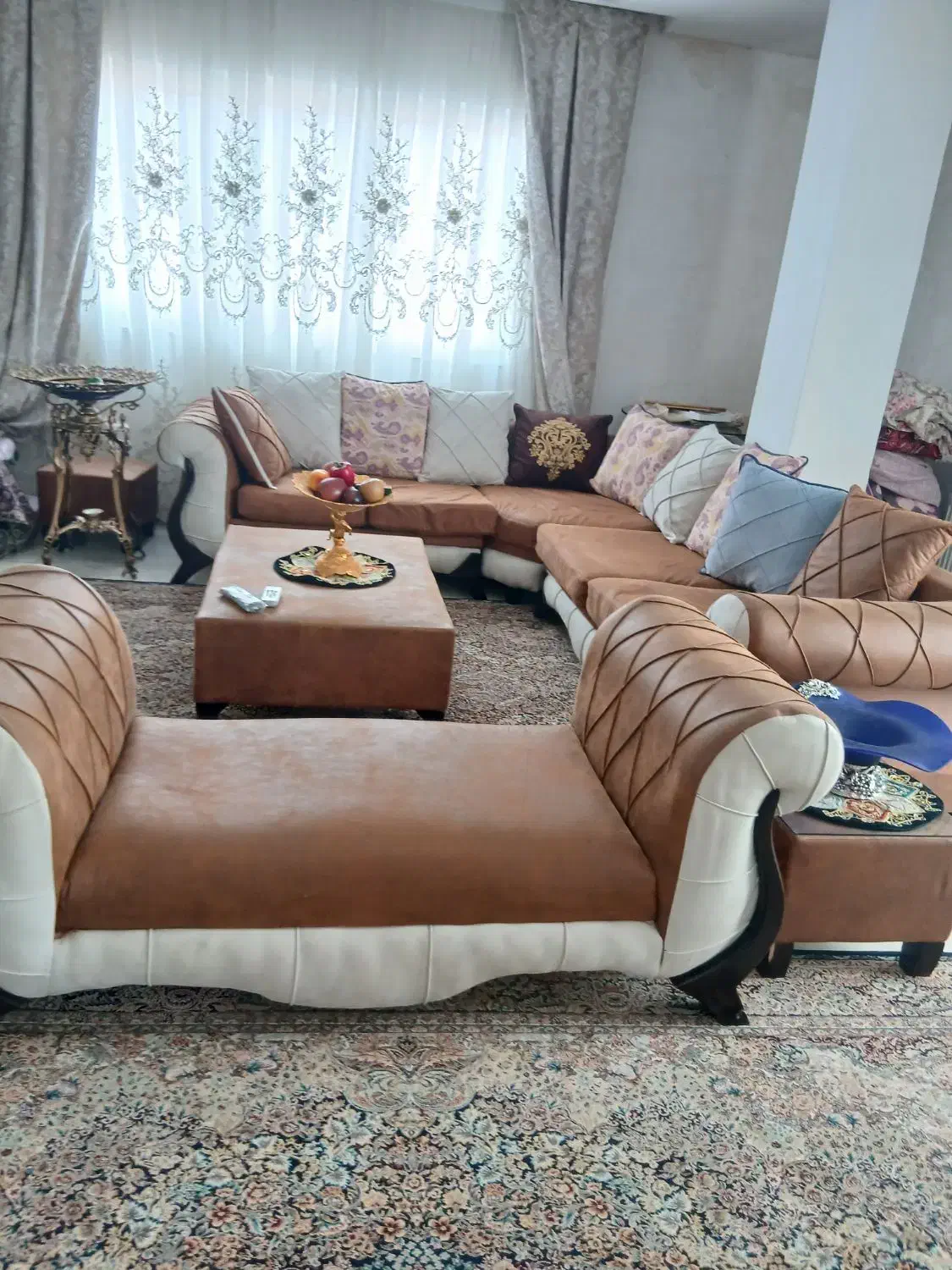 مبل ال ۹نفره عالی|مبلمان خانگی و میز عسلی|رشت, نظری|دیوار