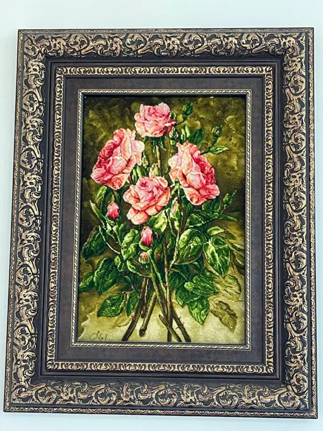 تابلو فرش تبریزی تمام ابریشم زینتی|تابلو فرش|پرند, فاز ۰|دیوار