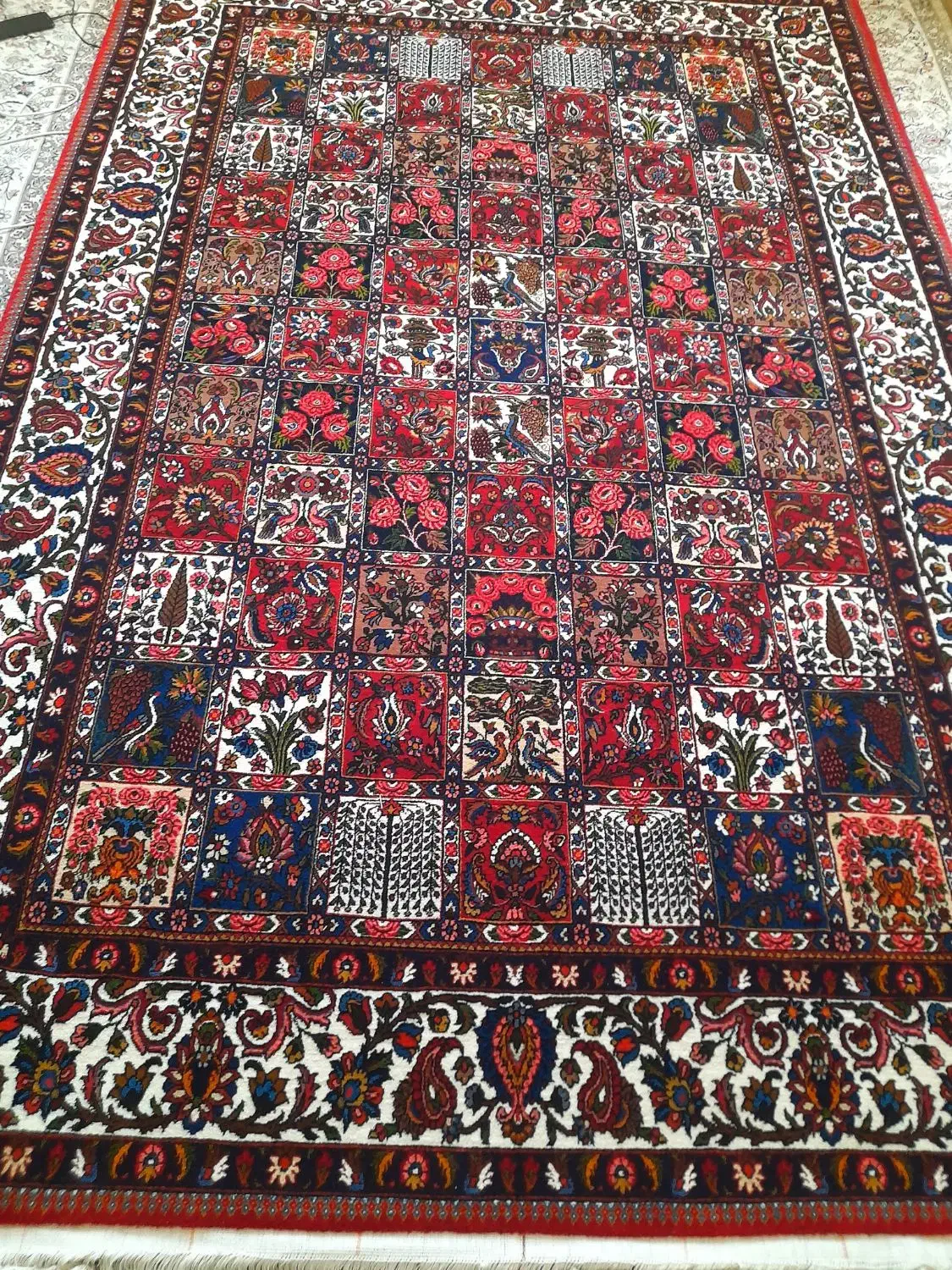 قالی دستبافت .خشتی چالشتر .2×3|فرش|سامان, |دیوار