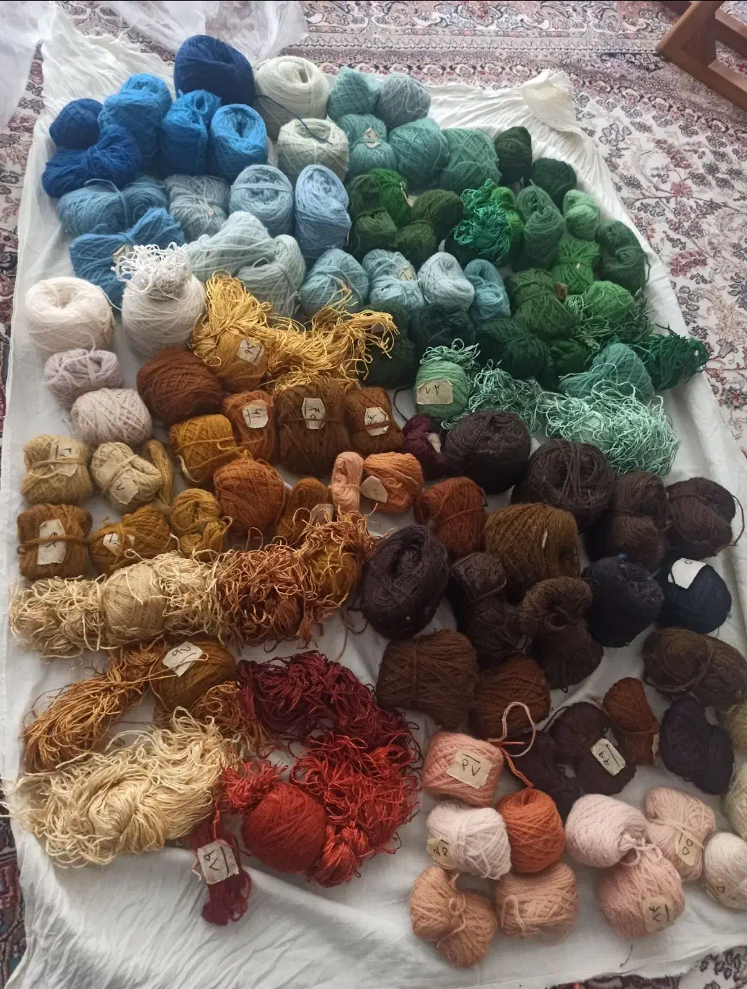 نخ قالی|ابزارآلات|رودهن, |دیوار