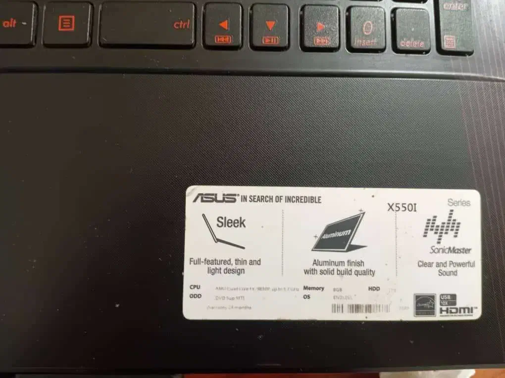 لپتاپ asus x550ui|رایانه همراه|کرمان, |دیوار