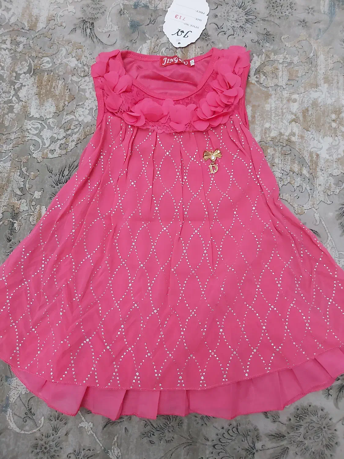 پیراهن حریر مناسب ۱تا ۲سال|کفش و لباس بچه|ساری, |دیوار