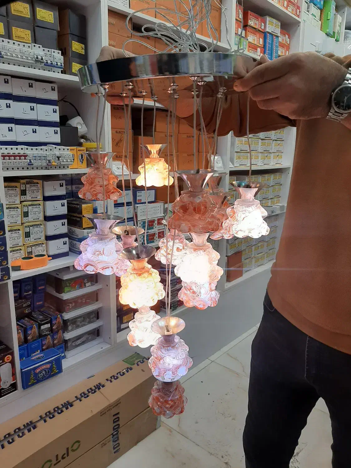 لوستر|لوستر و چراغ آویز|اردبیل, |دیوار