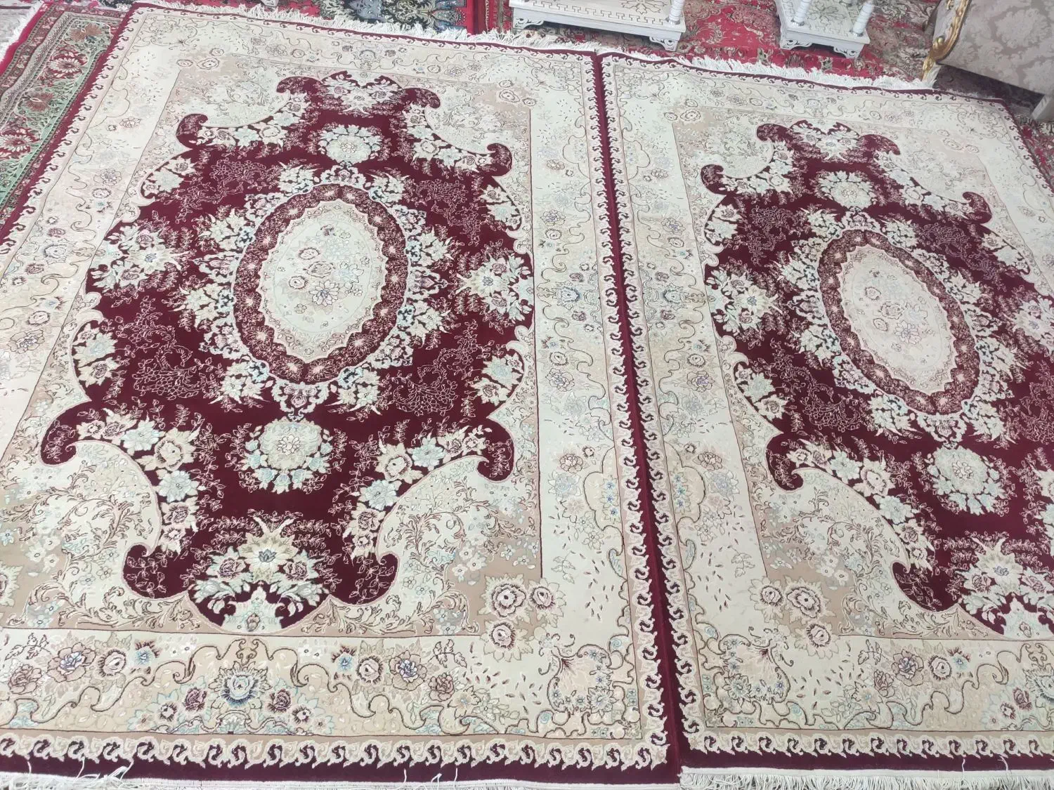 یک جفت فرش شش متری ۱۰۰۰شانه|فرش|مرند, |دیوار