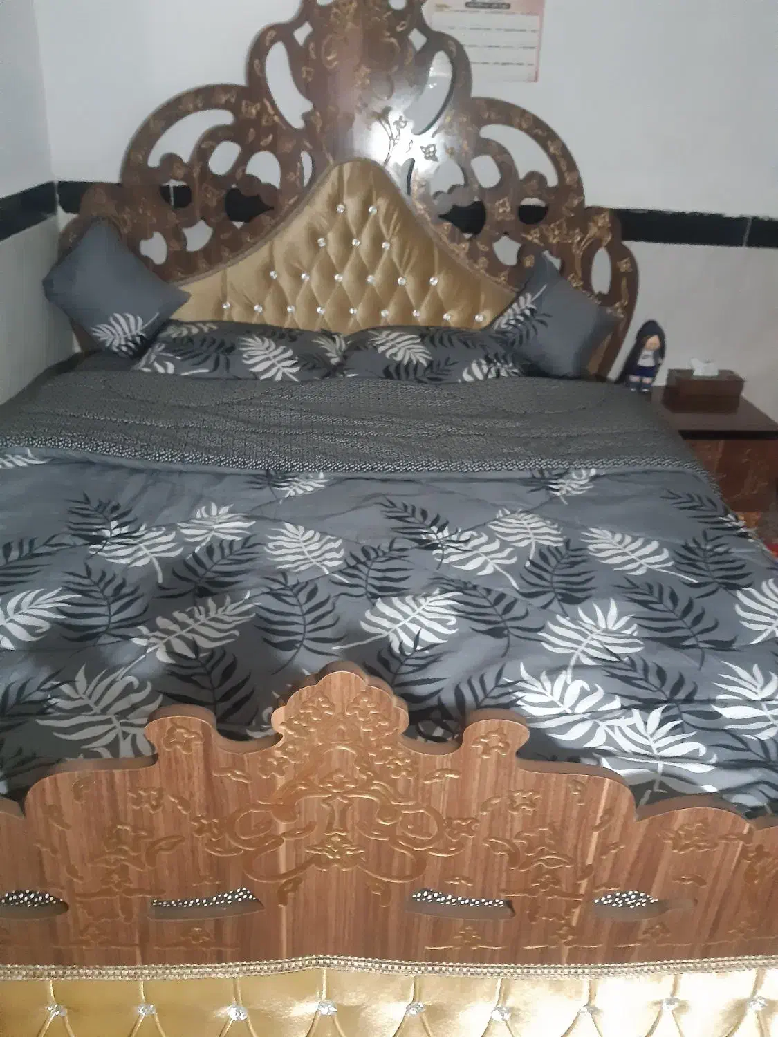 تخت خواب دونفره ام دی اف|تخت و سرویس خواب|کرمانشاه, |دیوار