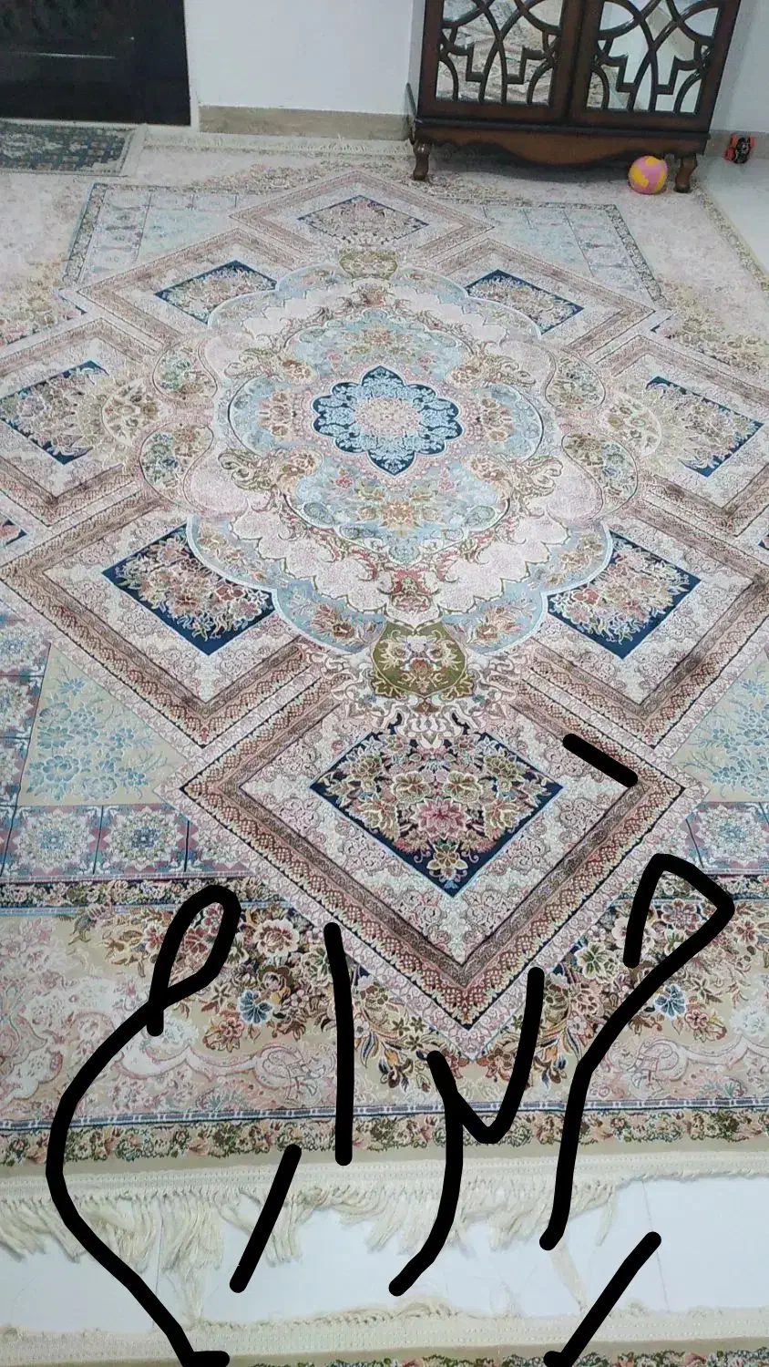 فرش ۶ متری|فرش|قم, باغ اشرافی|دیوار