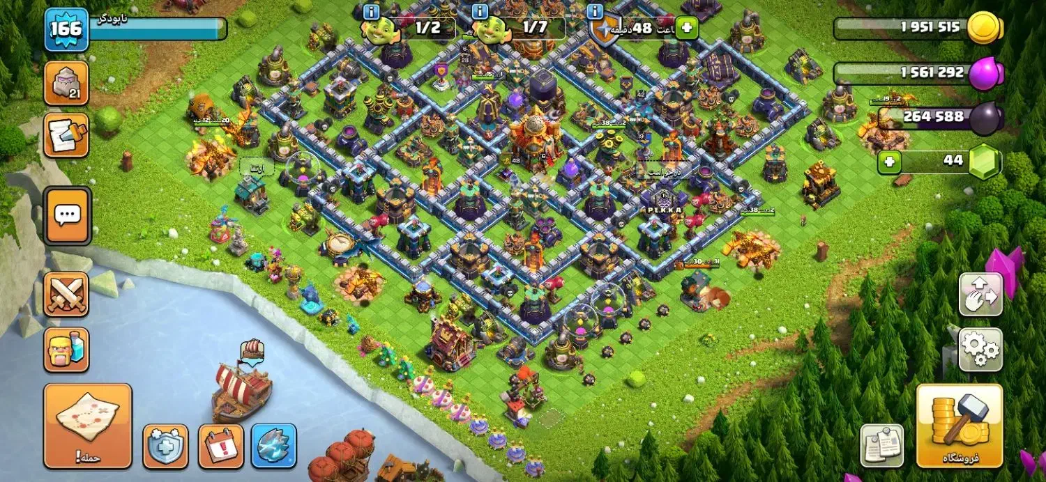 اکانت کلش اف کلنز تان۱۶|کنسول، بازی ویدئویی و آنلاین|تهران, آبشار تهران (دریاچه)|دیوار