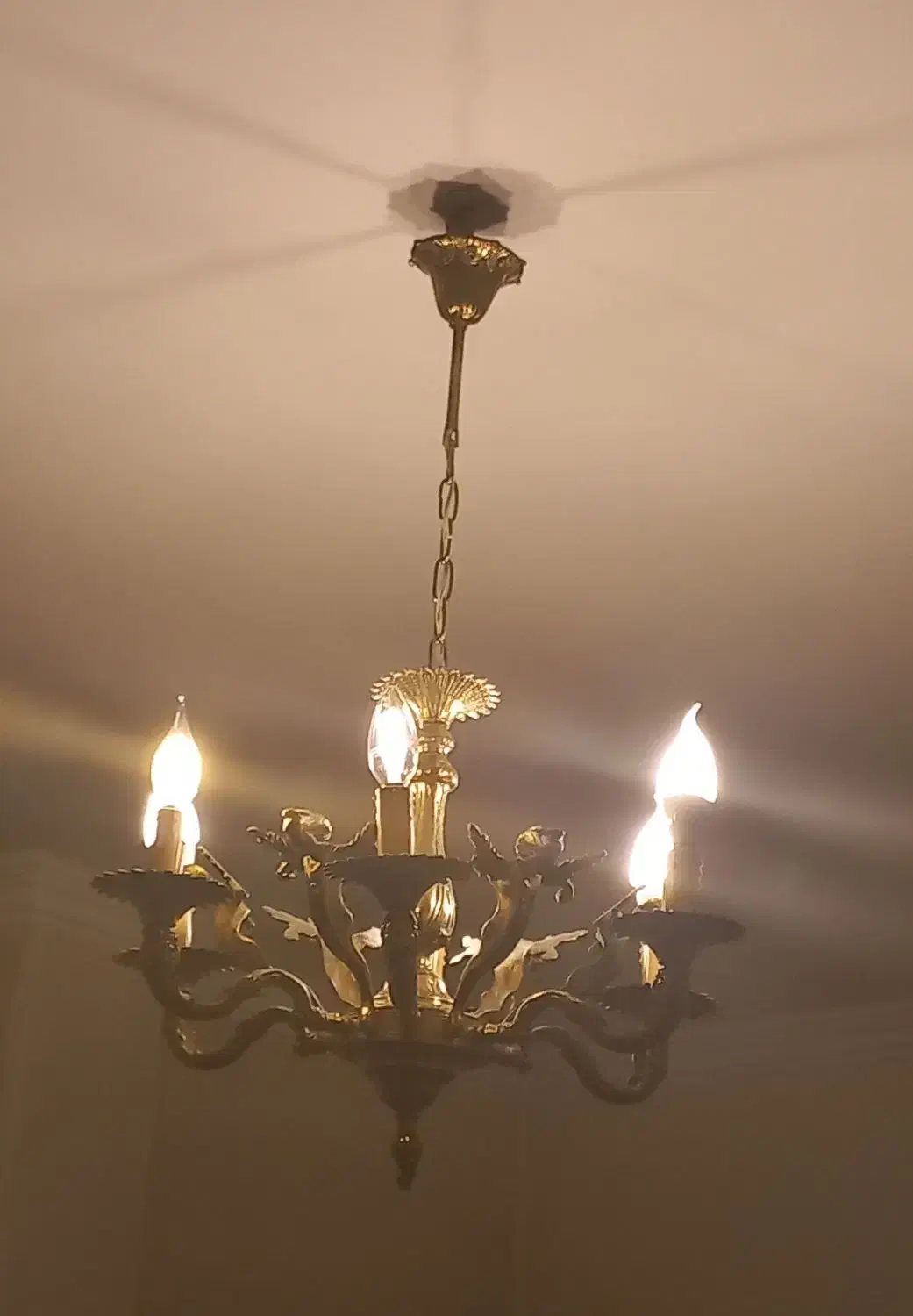 لوستر برنز و کنار سالنی برنز|لوستر و چراغ آویز|تهران, اختیاریه|دیوار